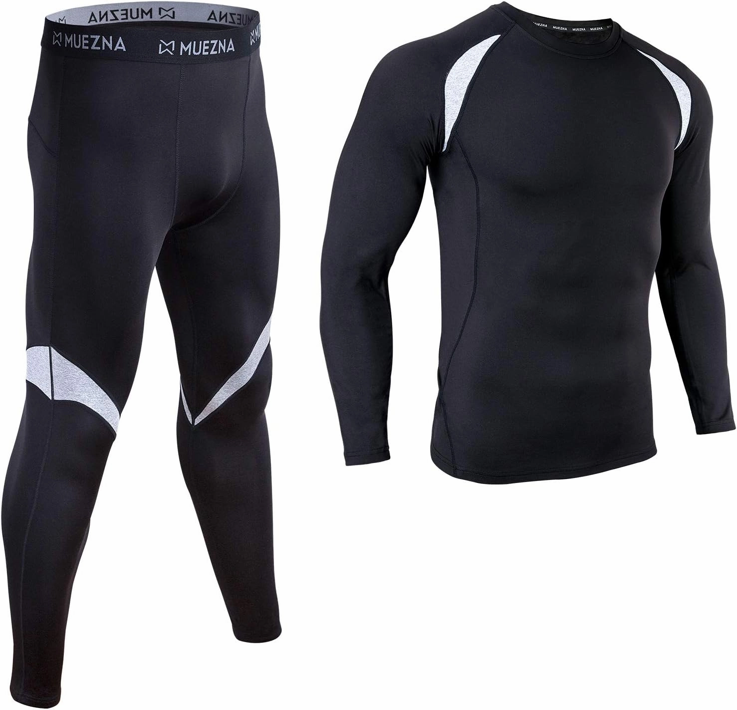 Muezna Men's Thermal Top and Bottom Set Underwear Long Johns Base Layer with Soft Fleece Lined