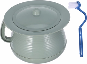 Multi-use Chamber Pot Plastic Urinal Handle Easy to Carry Non-Slip Base for Camping and Home