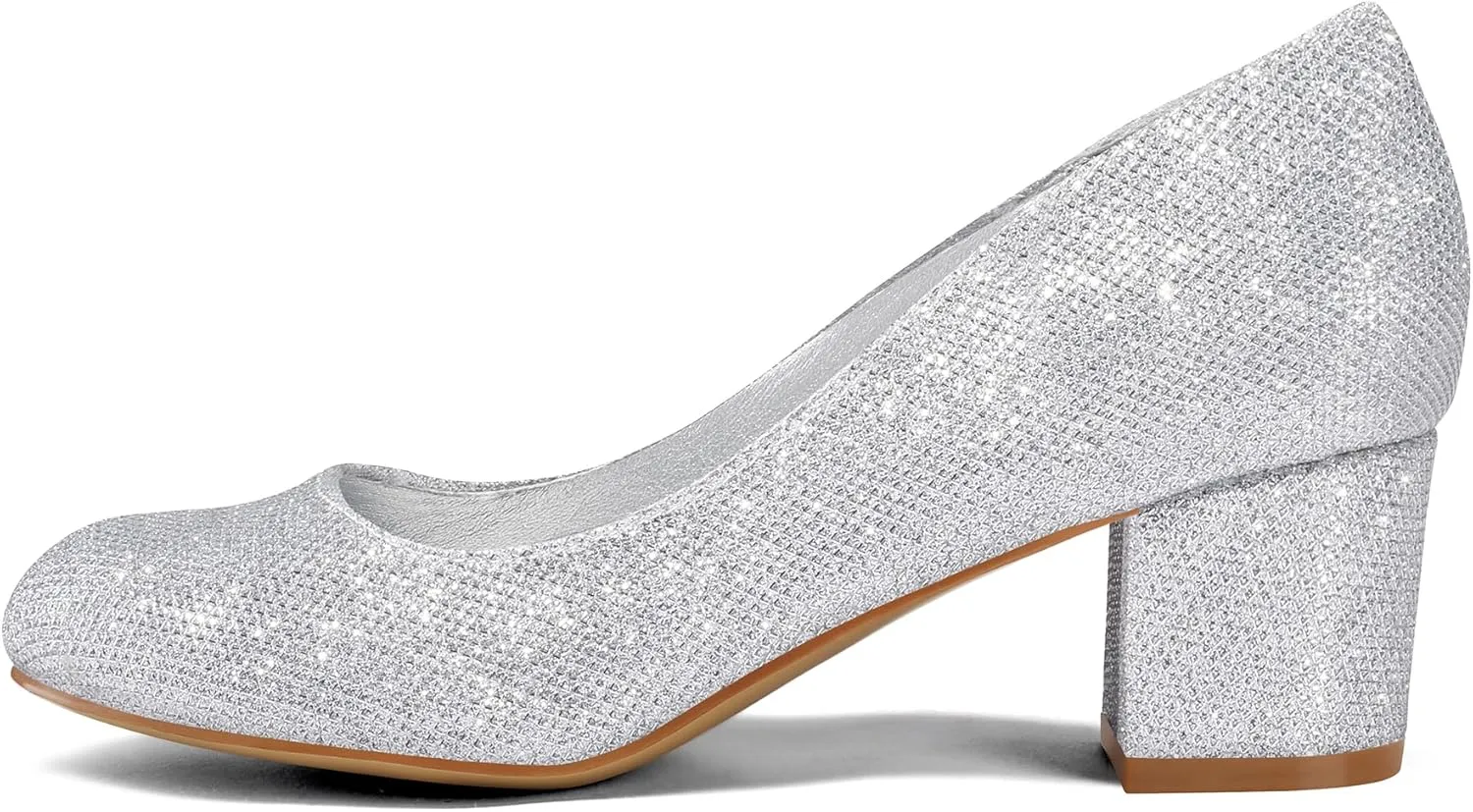 mysoft Women's Pumps Low Chunky Block Heel Round Toe Comfortable Dress Shoes