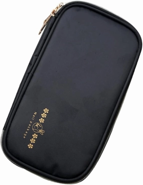 Nail Brush Storage Japanese Makeup Brushes Rolling Case Makeup Brush Roll up Case Manicure Pen Holder Nail Pen Bag Nail Pen Holder Nail Salon Supplies Fabric Black Multifunction