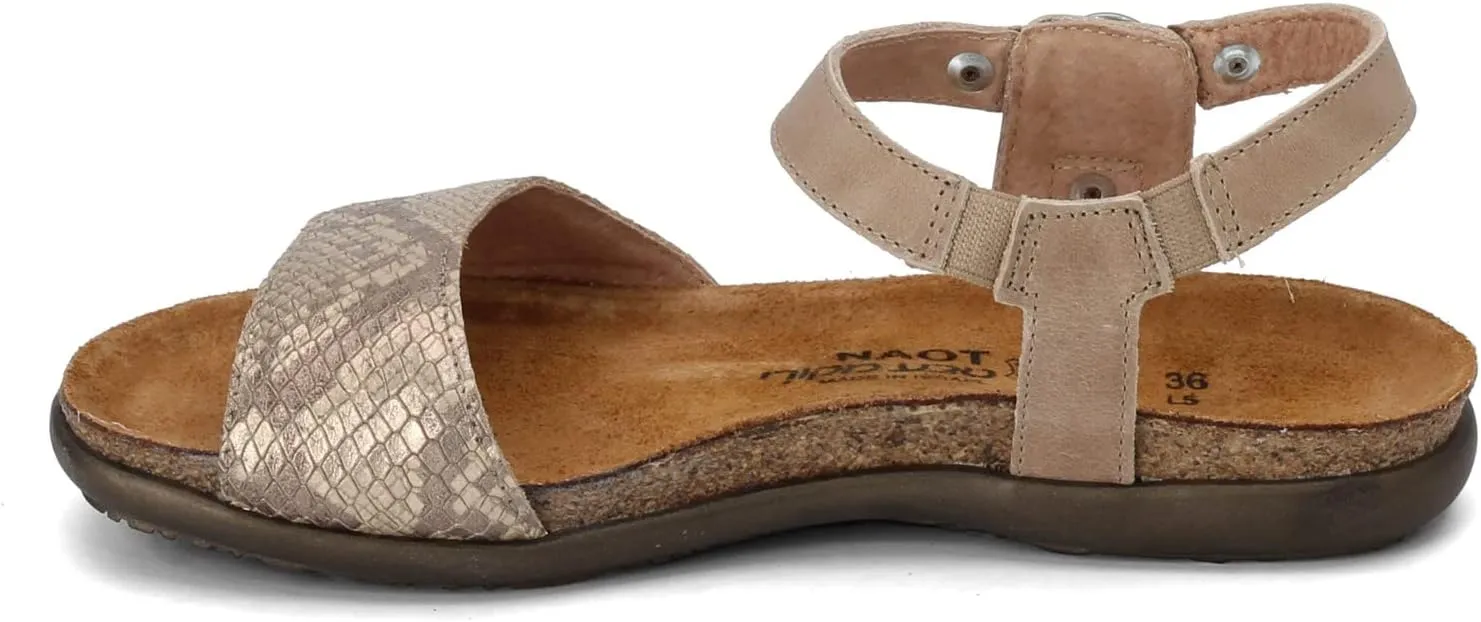 NAOT Footwear Sabrina Women’s Sandal with Cork Footbed and Arch Support - Rivets - Comfort and Support – Lightweight and Perfect for Travel – Narrow to Medium Fit