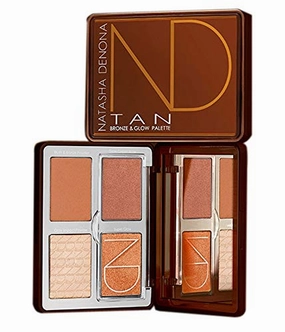 Natasha Denona Tan Bronze & Glow Palette! Ultimate Sunkissed Skin Palette with Four Luminous Shades for Bronzing, Blushing, And Highlighting! Create Unique Glow Effects To Skin!