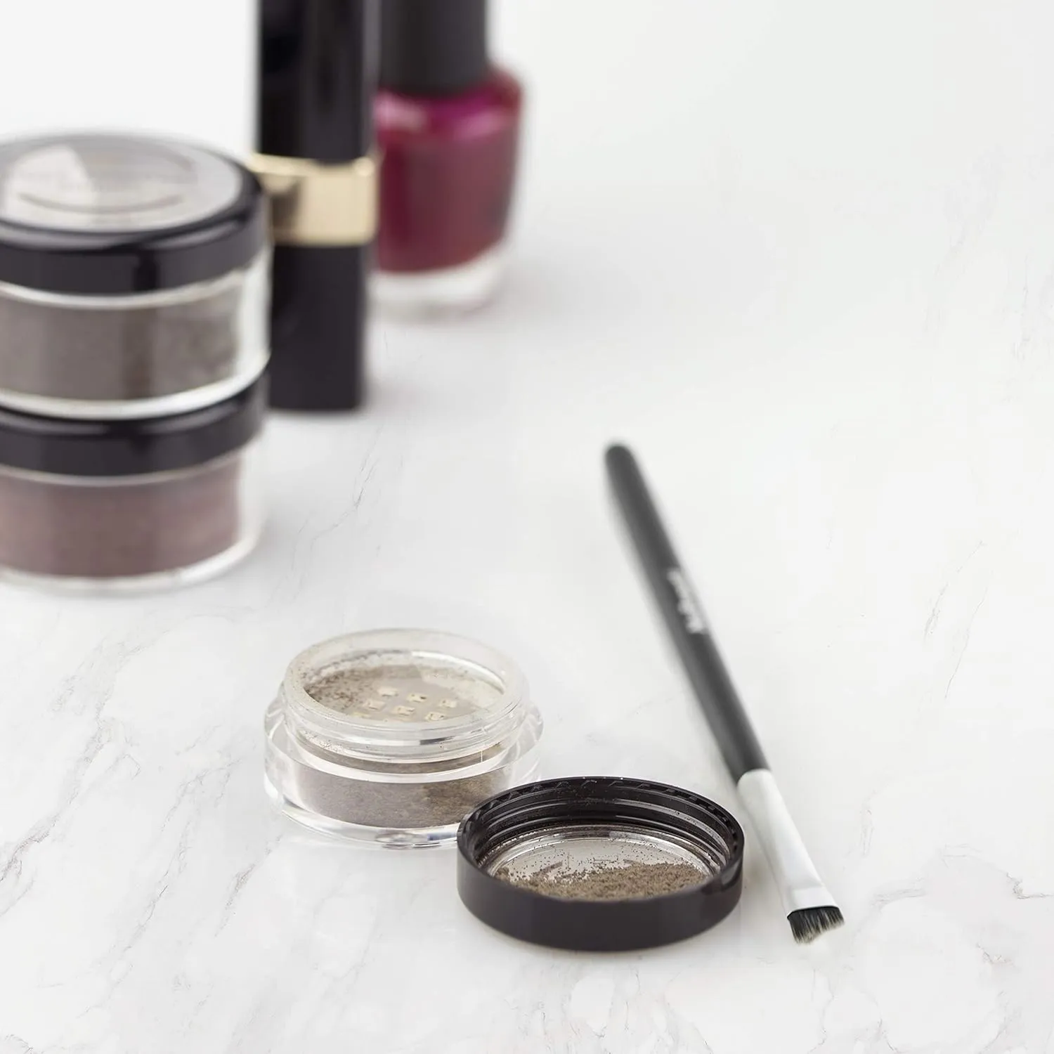 Natural Eyebrow Powder Kit Mica Brow Powder Makeup Kit with Professional Angled Brush 10 Natural Shades No Parabens or Chemicals Eyebrow Shaper Kit