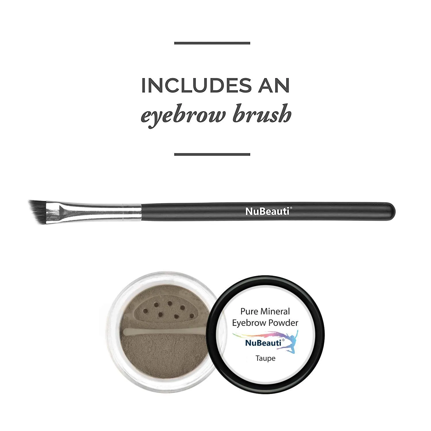 Natural Eyebrow Powder Kit Mica Brow Powder Makeup Kit with Professional Angled Brush 10 Natural Shades No Parabens or Chemicals Eyebrow Shaper Kit