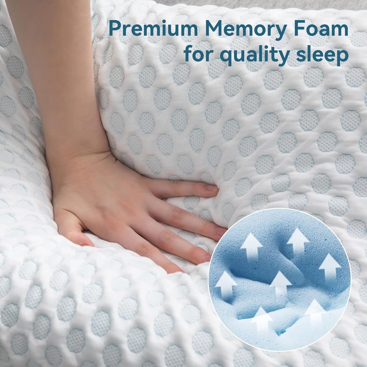 Neck Pillow Memory Foam Contour Pillow for Pain Relief Cervical Pillow for Sleeping, Orthopedic Pillow for Neck and Shoulder Pain, Ergonomic Pillow for Side Back Stomach Sleeper-Soft