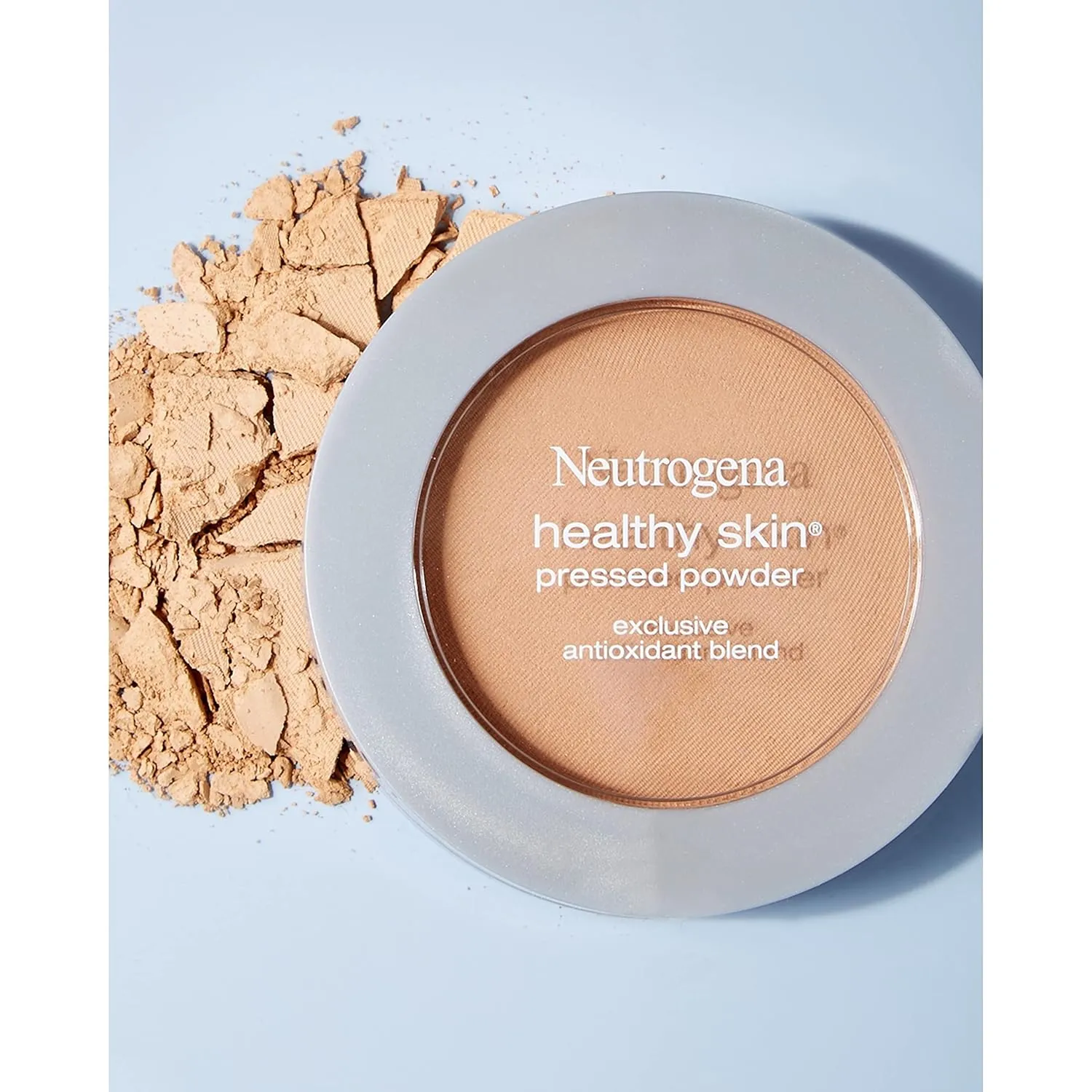 Neutrogena Healthy Skin Pressed Makeup Powder Compact with Antioxidants & Pro Vitamin B5, Evens Tone, Minimizes Shine & Conditions, Light to Medium 30.34 oz (Pack of 2)