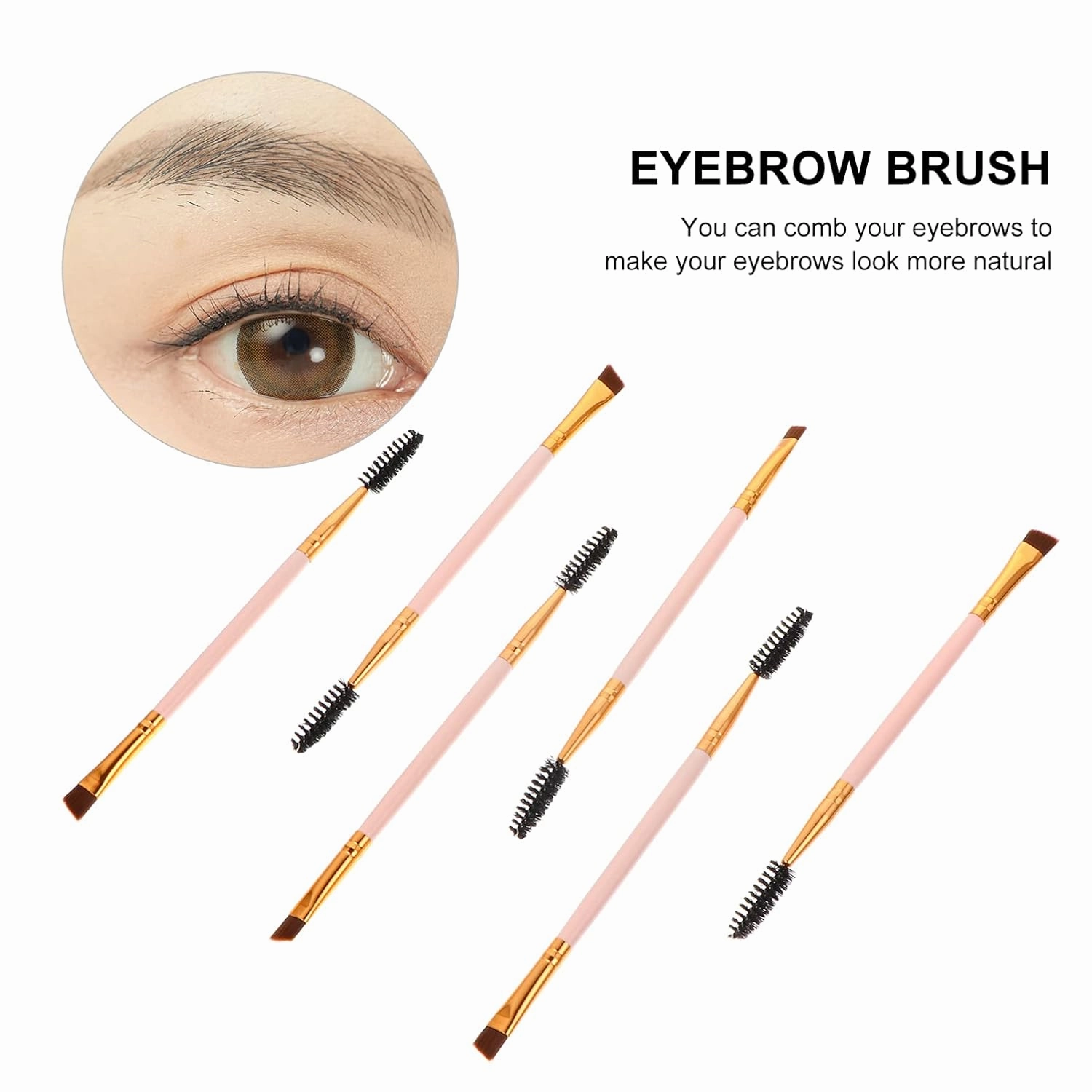 NOLITOY 12pcs Double-ended Eyebrow Lash Curler Brush Portable Eyelash Makeup Tools for Effortless Styling for Daily Use for Makeup Enthusiasts