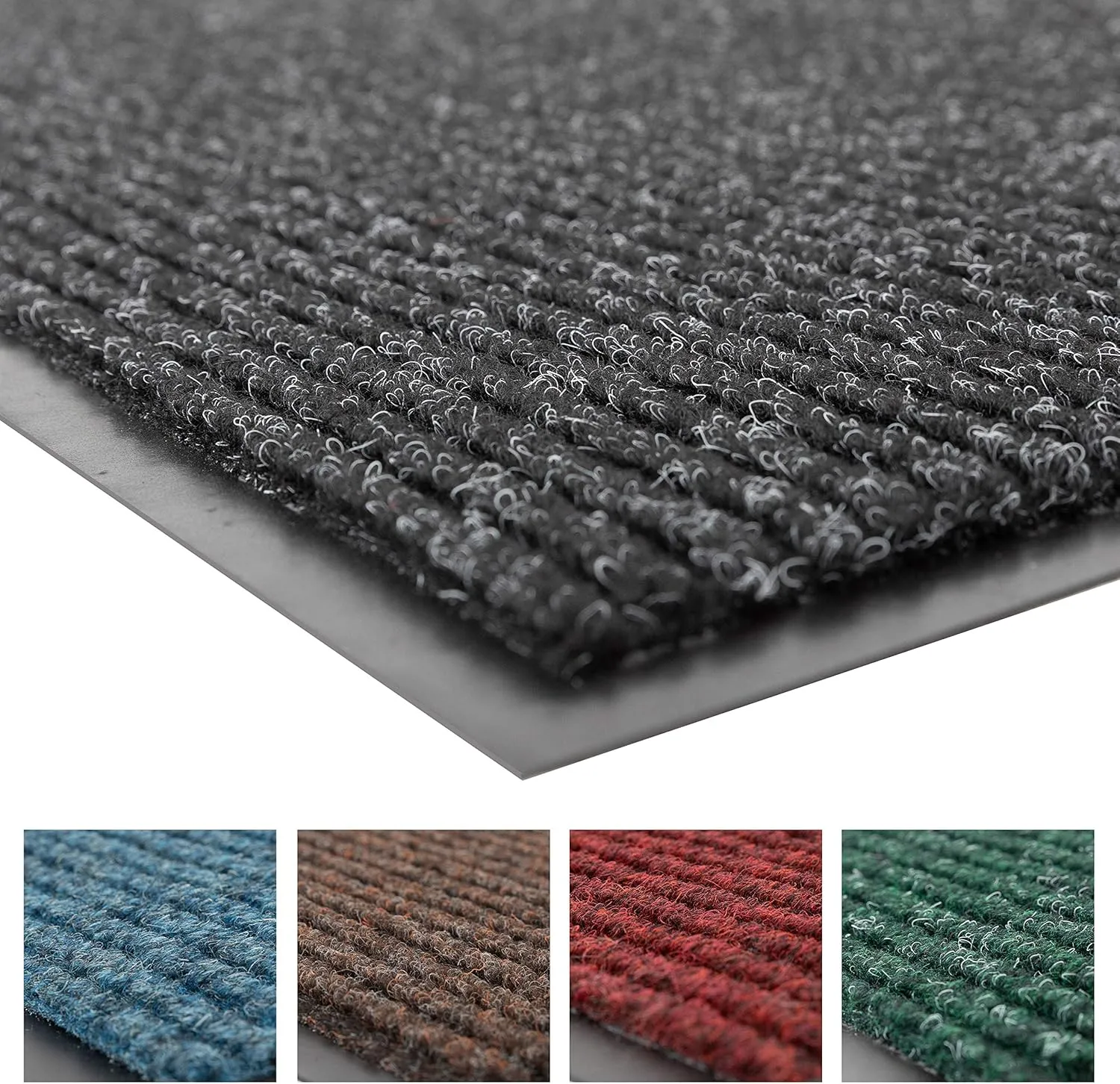 Notrax 109 Brush Step Carpeted Indoor/Outdoor Entrance Mat for Home or Office, 3' X 5', Absorbent Slip Resistant Heavy Duty Entry Mat, Charcoal, 109S0035CH