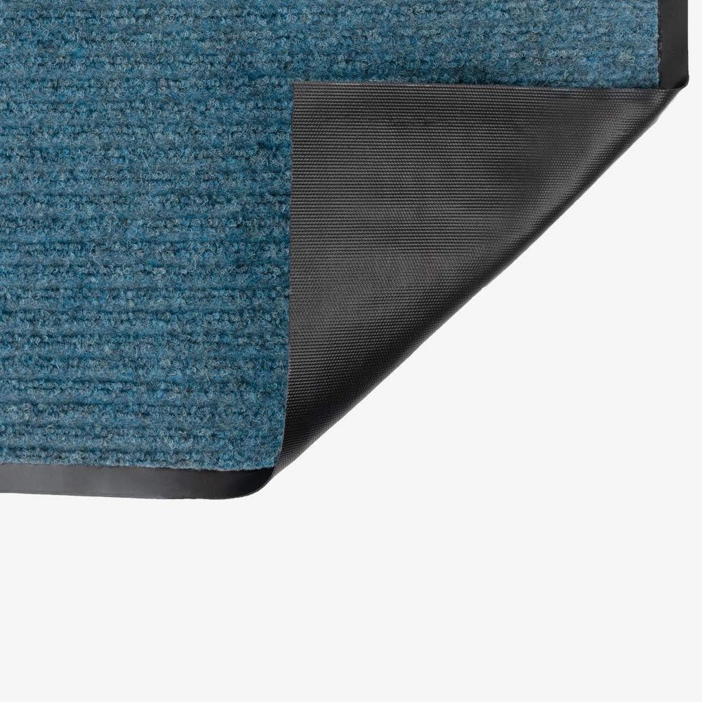 Notrax 109 Brush Step Carpeted Indoor/Outdoor Entrance Mat for Home or Office, 3' X 5', Absorbent Slip Resistant Heavy Duty Entry Mat, Slate Blue, 109S0035BU