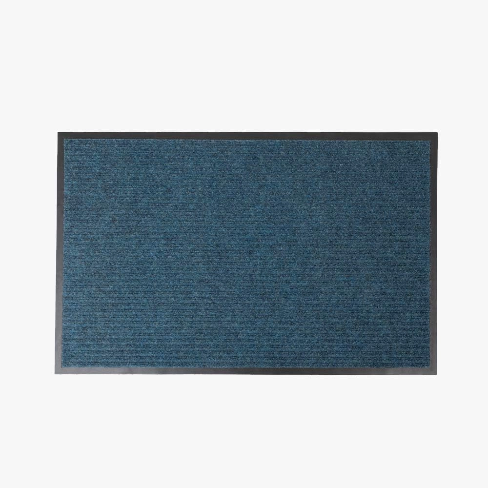 Notrax 109 Brush Step Carpeted Indoor/Outdoor Entrance Mat for Home or Office, 3' X 5', Absorbent Slip Resistant Heavy Duty Entry Mat, Slate Blue, 109S0035BU