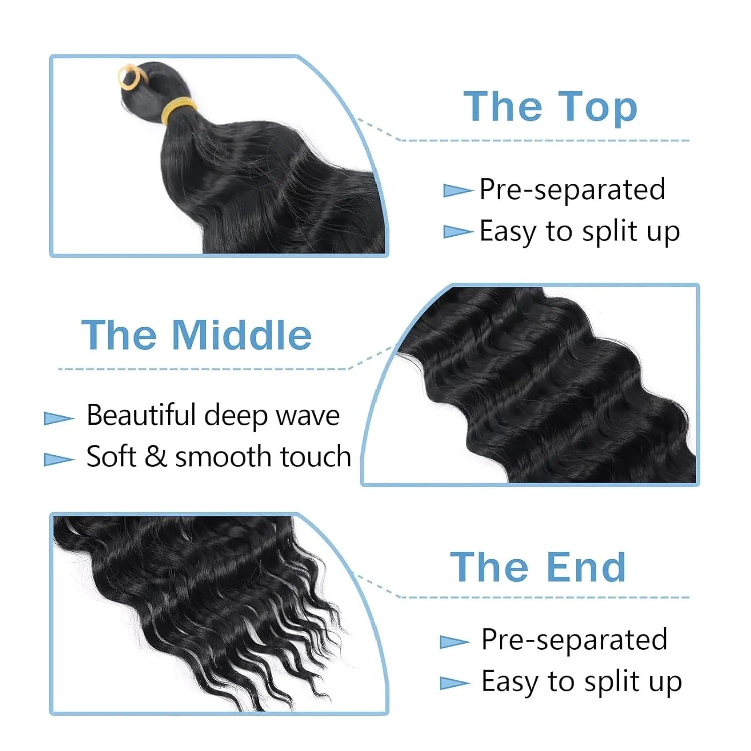 Ocean Wave Crochet Hair 22 Inch 3 Packs Brown Deep Wave Curly Braiding Hair Extensions Pink Synthetic Curly Crochet Hair for Black Women