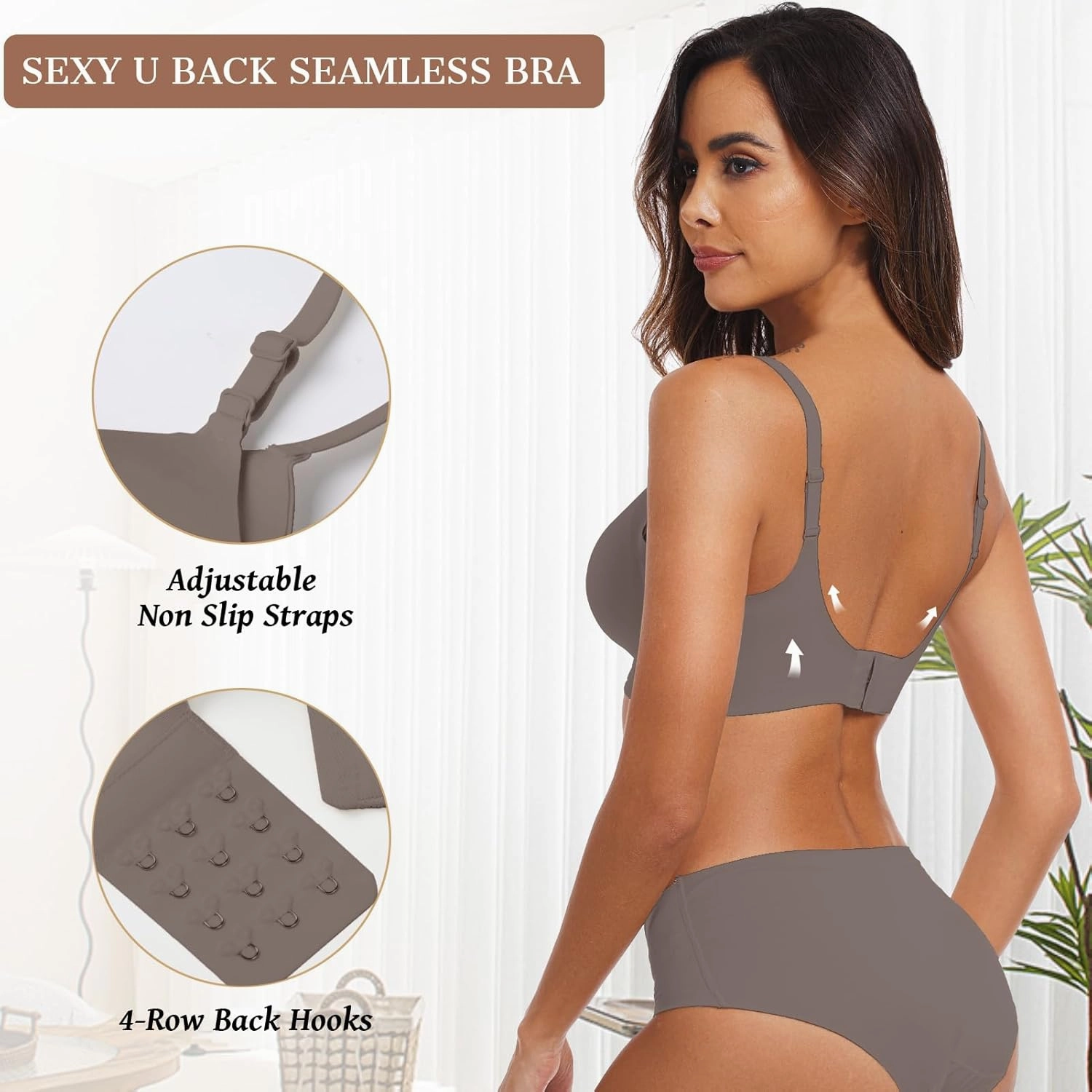 OEAK Womens Wireless Bras Comfortable Push Up Bra No Underwire Bra Full Support Lift Bralette Everyday Seamless Tshirt Bras