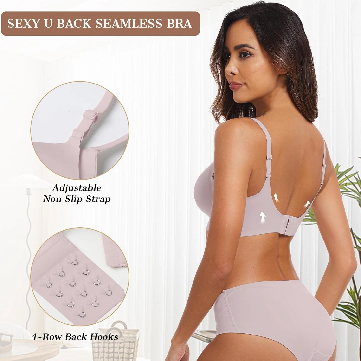 OEAK Womens Wireless Bras Comfortable Push Up Bra No Underwire Bra Full Support Lift Bralette Everyday Seamless Tshirt Bras