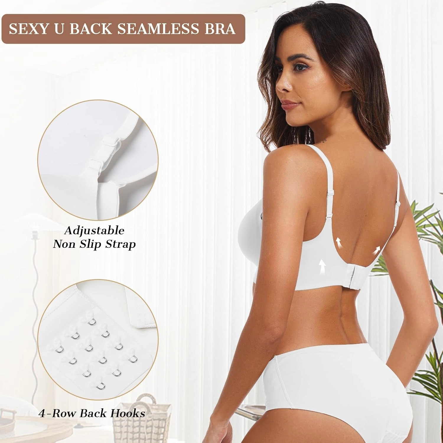 OEAK Womens Wireless Bras Comfortable Push Up Bra No Underwire Bra Full Support Lift Bralette Everyday Seamless Tshirt Bras