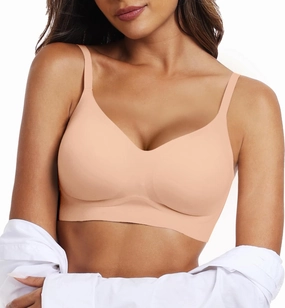 OEAK Womens Wireless Bras Comfortable Push Up Bra No Underwire Bra Full Support Lift Bralette Everyday Seamless Tshirt Bras