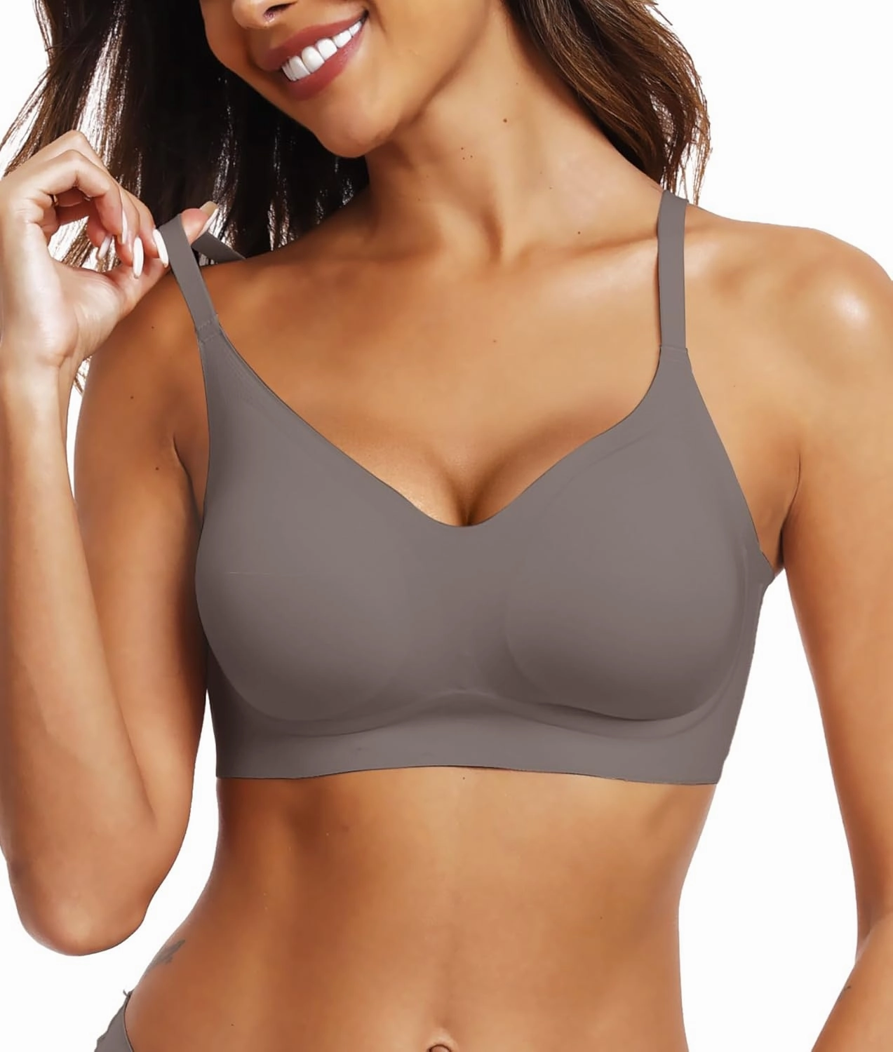 OEAK Womens Wireless Bras Comfortable Push Up Bra No Underwire Bra Full Support Lift Bralette Everyday Seamless Tshirt Bras