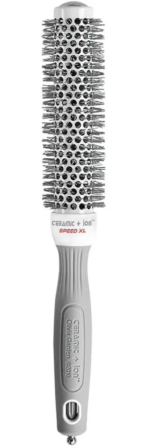 Olivia Garden Ceramic   Ion Speed XL Round Thermal Hair Brush - Not Electrical - Professional Blowout Brush for Normal to Thick Hair - Fast-Drying Roller