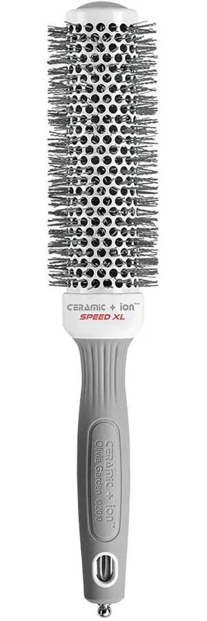 Olivia Garden Ceramic   Ion Speed XL Round Thermal Hair Brush - Not Electrical - Professional Blowout Brush for Normal to Thick Hair - Fast-Drying Roller