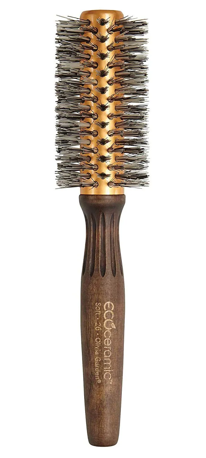 Olivia Garden EcoCeramic Soft Bristles Round Thermal Hair Brush (not electrical)