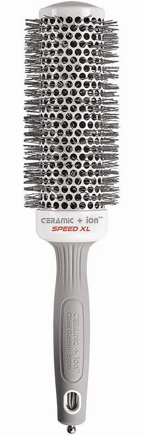 Olivia Garden Ceramic   Ion Speed XL Round Thermal Hair Brush - Not Electrical - Professional Blowout Brush for Normal to Thick Hair - Fast-Drying Roller