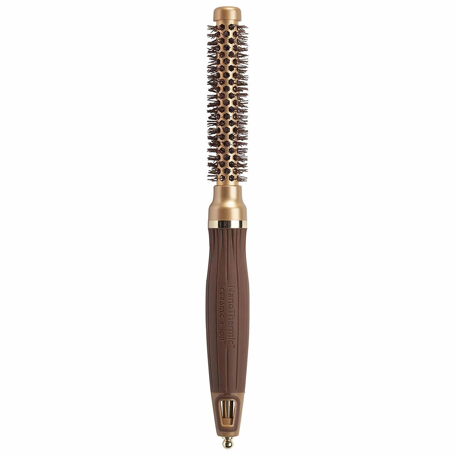 Olivia Garden NanoThermic Ceramic   Ion Round Thermal Hair Brush - Not Electrical - Professional Blowout Brush for Normal to Thick Hair