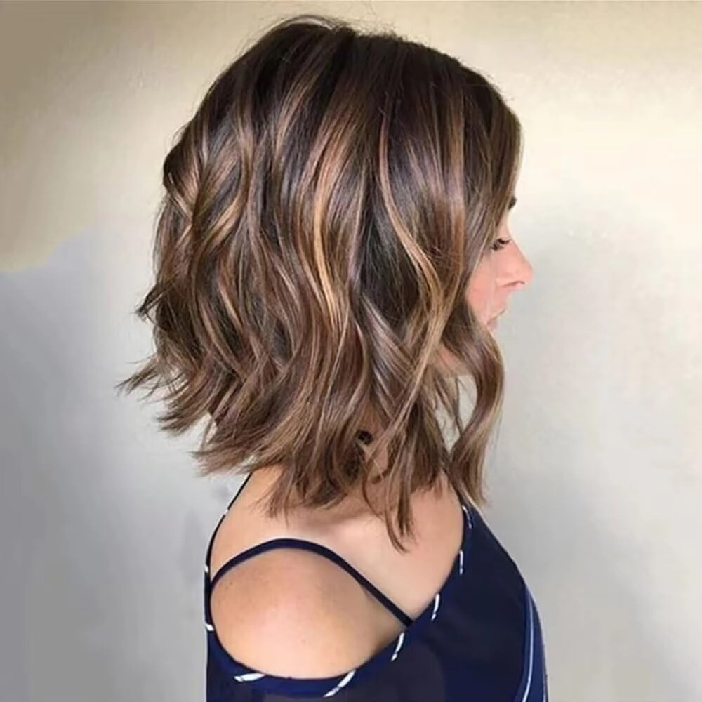 Ombre Brown with Honey Blonde Highlights Short Bob Body Wave HD Transparent 13X4 Lace Frontal Glueless Brazilian Human Hair Wigs Pre Plucked for Women with Invisible Bleached Knots 150 Density