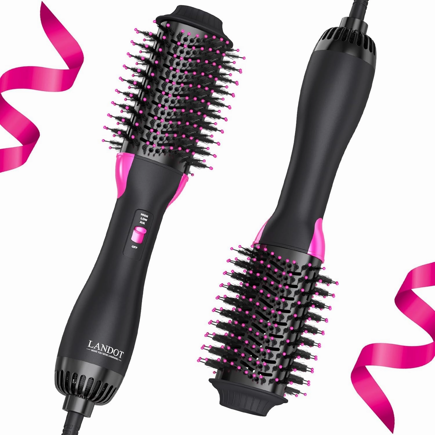 One-Step Hot Air Blow Hair Dryer Brush - 2.4 Inch HairDryer Styler and Volumizer for All Hair Types - Professional Blowout Style and Dry Quickly for Smooth, Frizz-Free Results