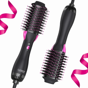One-Step Hot Air Blow Hair Dryer Brush - 2.4 Inch HairDryer Styler and Volumizer for All Hair Types - Professional Blowout Style and Dry Quickly for Smooth, Frizz-Free Results