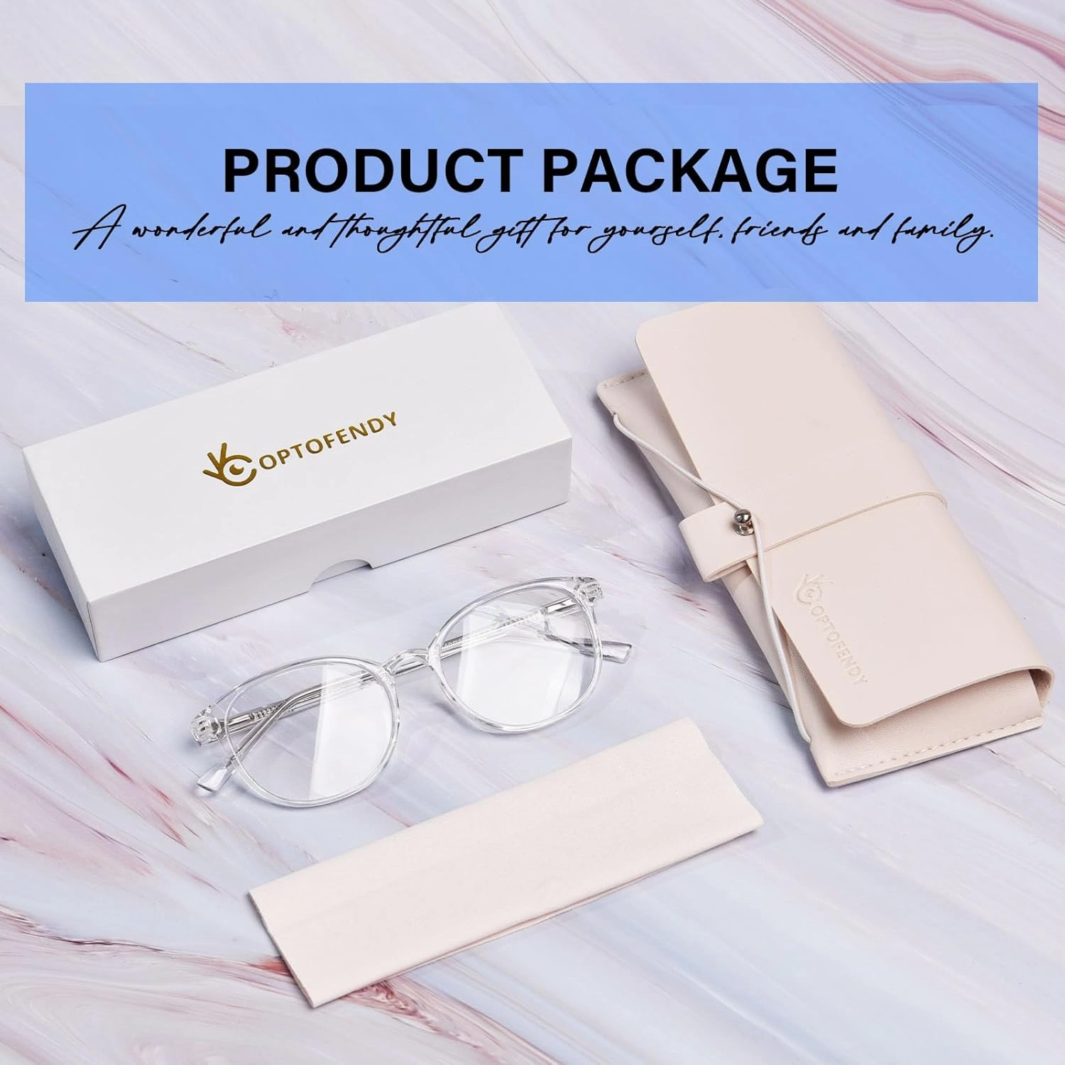 OPTOFENDY Progressive Multifocal Reading Glasses for Women Men, TR90 Blue Light Computer Readers Anti Glare/Eyestrain