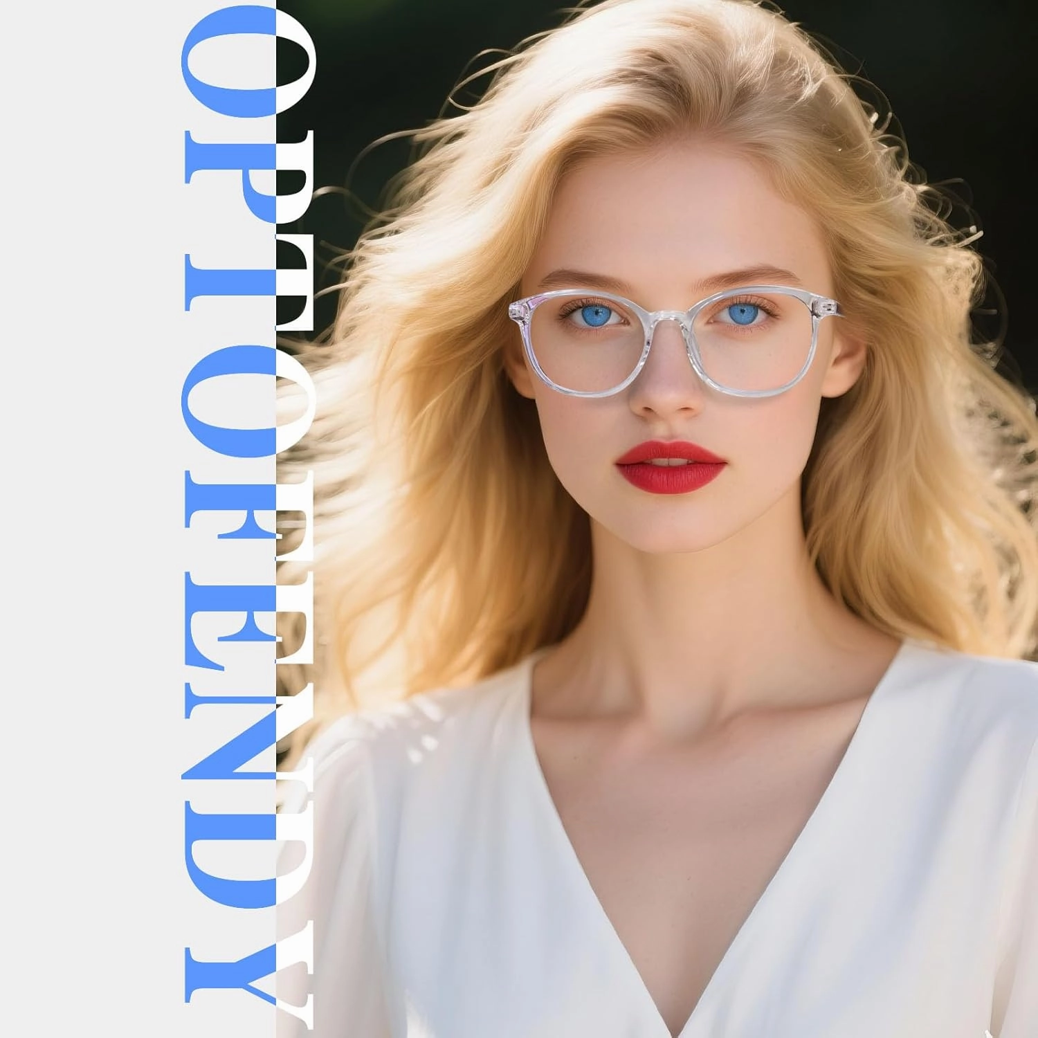 OPTOFENDY Progressive Multifocal Reading Glasses for Women Men, TR90 Blue Light Computer Readers Anti Glare/Eyestrain