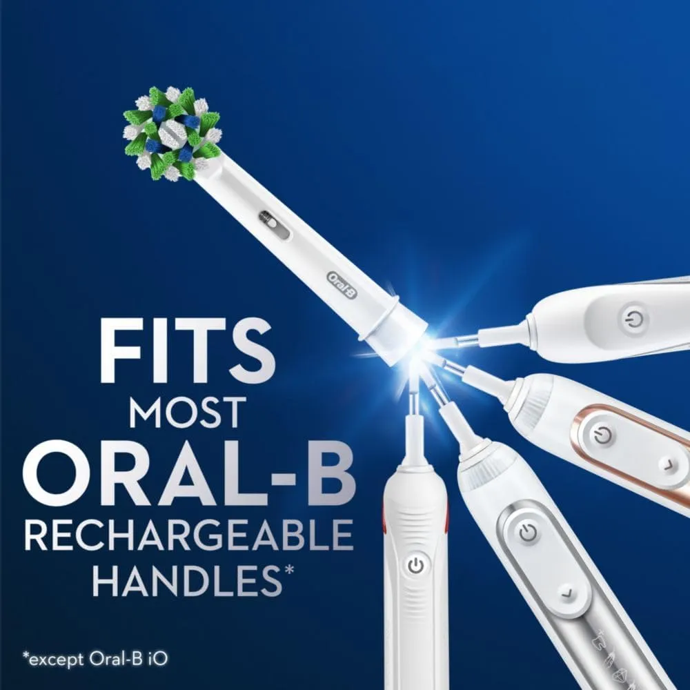 Oral-B CrossAction Electric Toothbrush Replacement Brush Heads Refill, 4ct