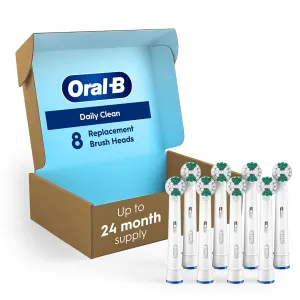 Oral-B Daily Clean Replacement Brush Heads for an Oral-B Electric Toothbrush, Pack of 8