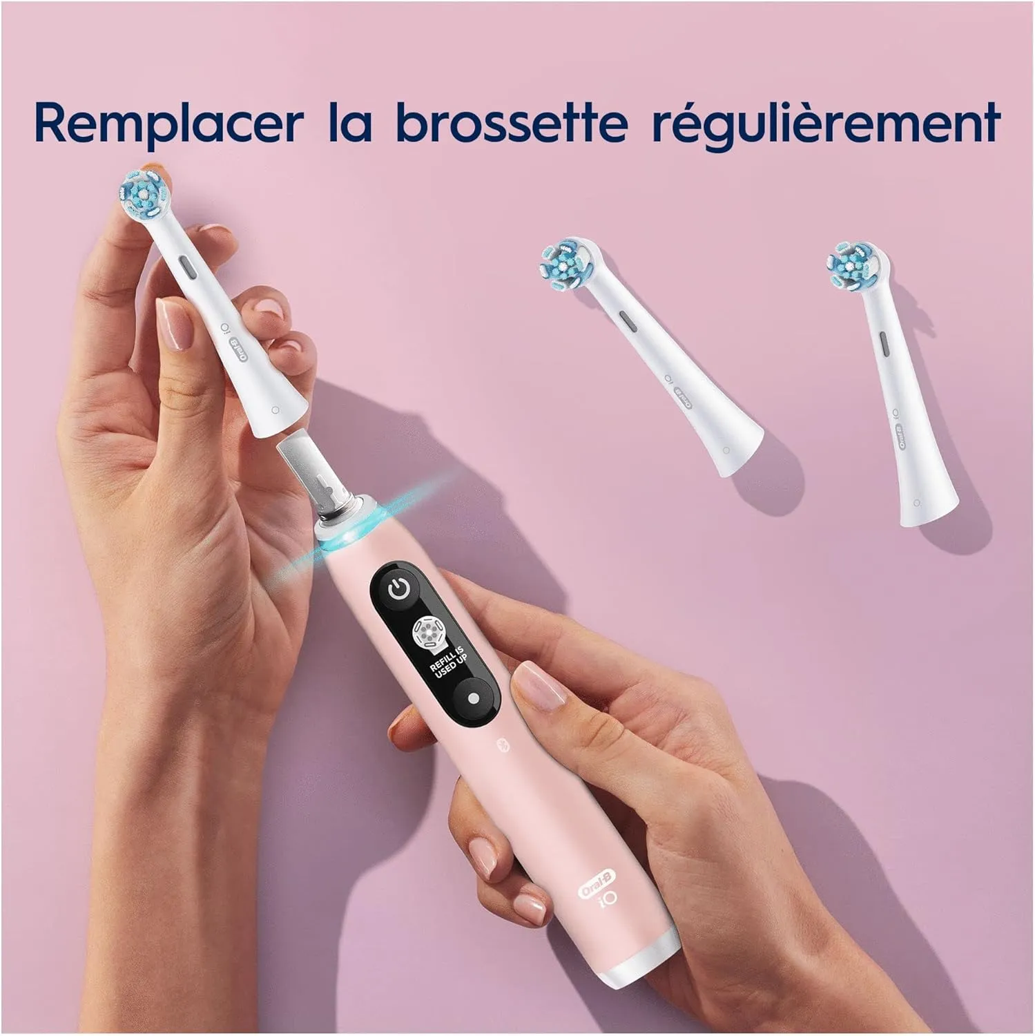 Oral-B iO Gentle Care Electric Toothbrush Head, Twisted & Angled Bristles for Deeper Plaque Removal, Pack of 4 Toothbrush Heads, Suitable for Mailbox, White