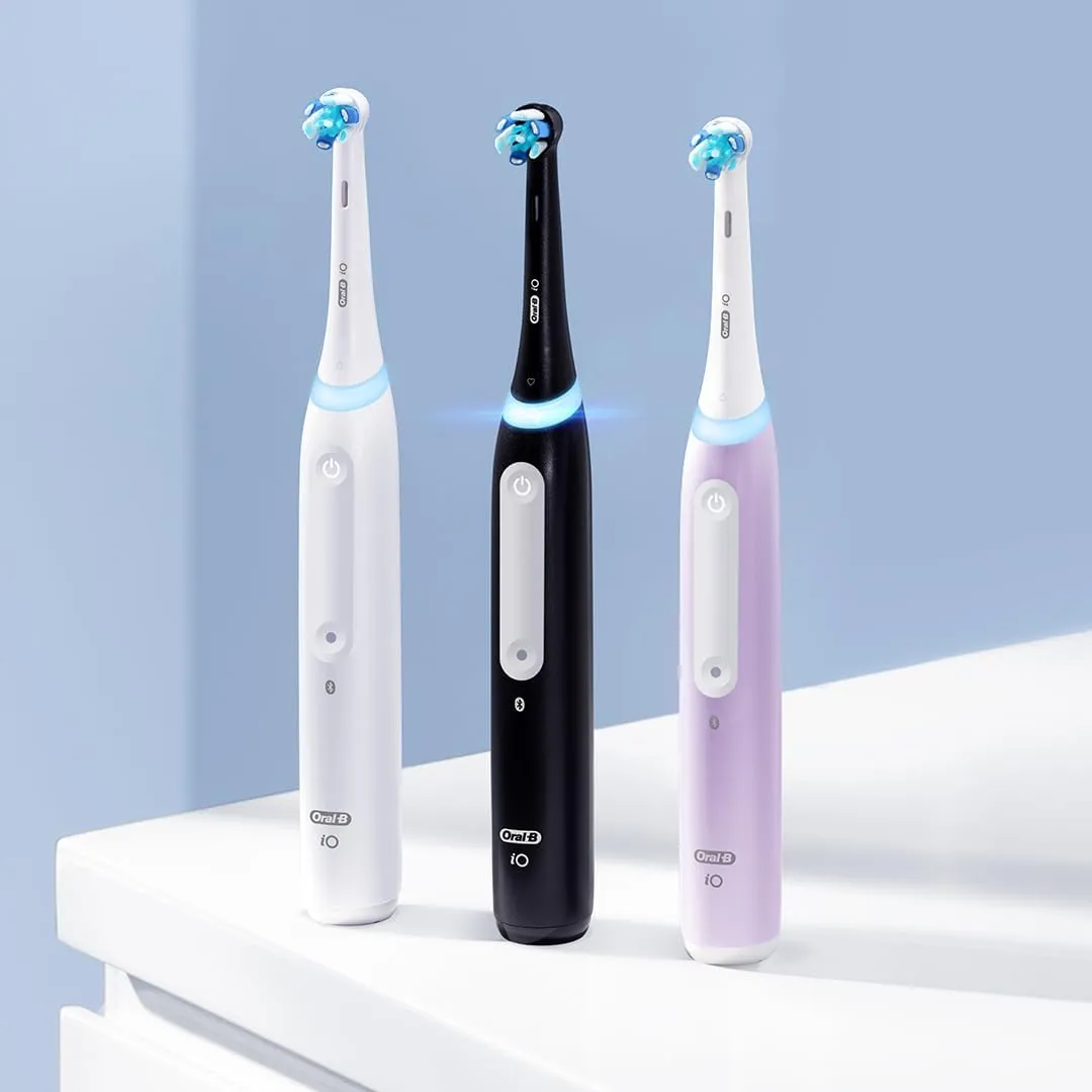 Oral-B iO Series 4 Electric Toothbrush with (1) Brush Head, Rechargeable, ICY Blue