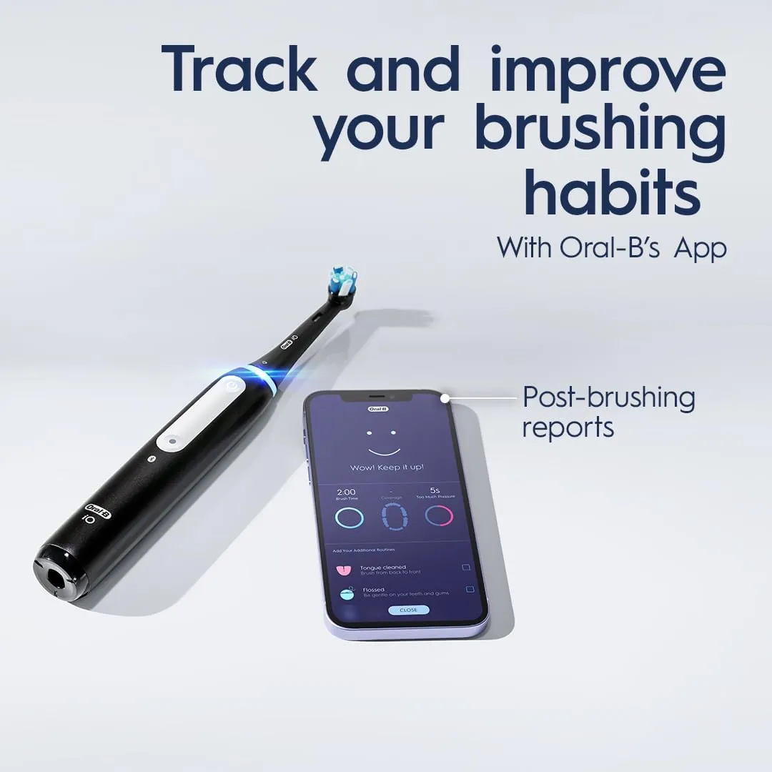 Oral-B iO Series 4 Electric Toothbrush with (1) Brush Head, Rechargeable, ICY Blue