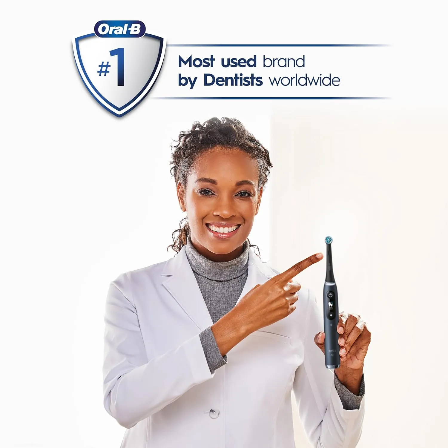 Oral-B iO Series 9 Electric Toothbrush with 3 Replacement Brush Heads, Black Onyx
