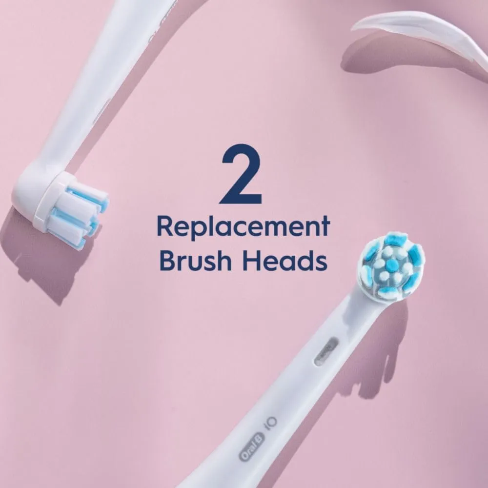 Oral-B iO Series Gentle Care Electric Toothbrush Replacement Brush Heads for an Oral-B Electric Toothbrush, 2 count, White