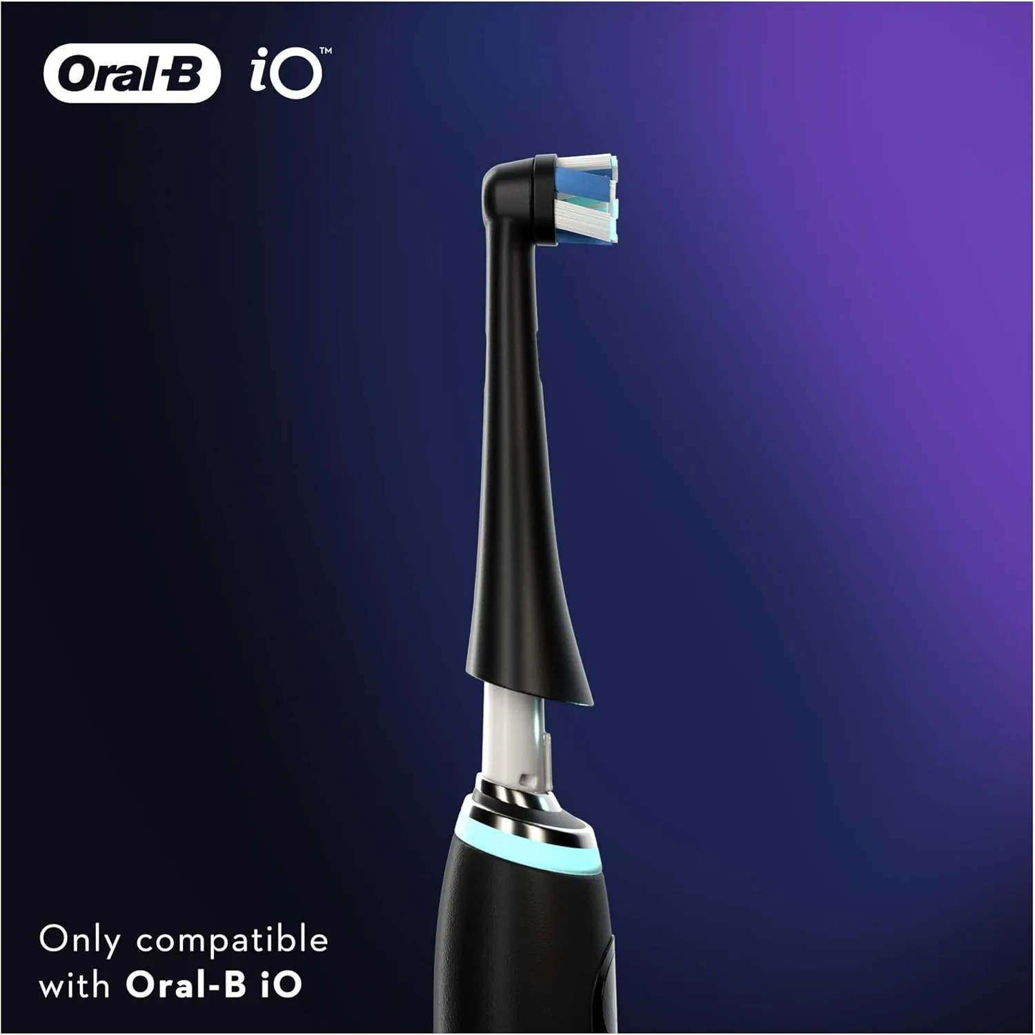 Oral-B iO Ultimate Clean Electric Toothbrush Head, Twisted & Angled Bristles for Deeper Plaque Removal, Pack of 4, Suitable for Mailbox, Black