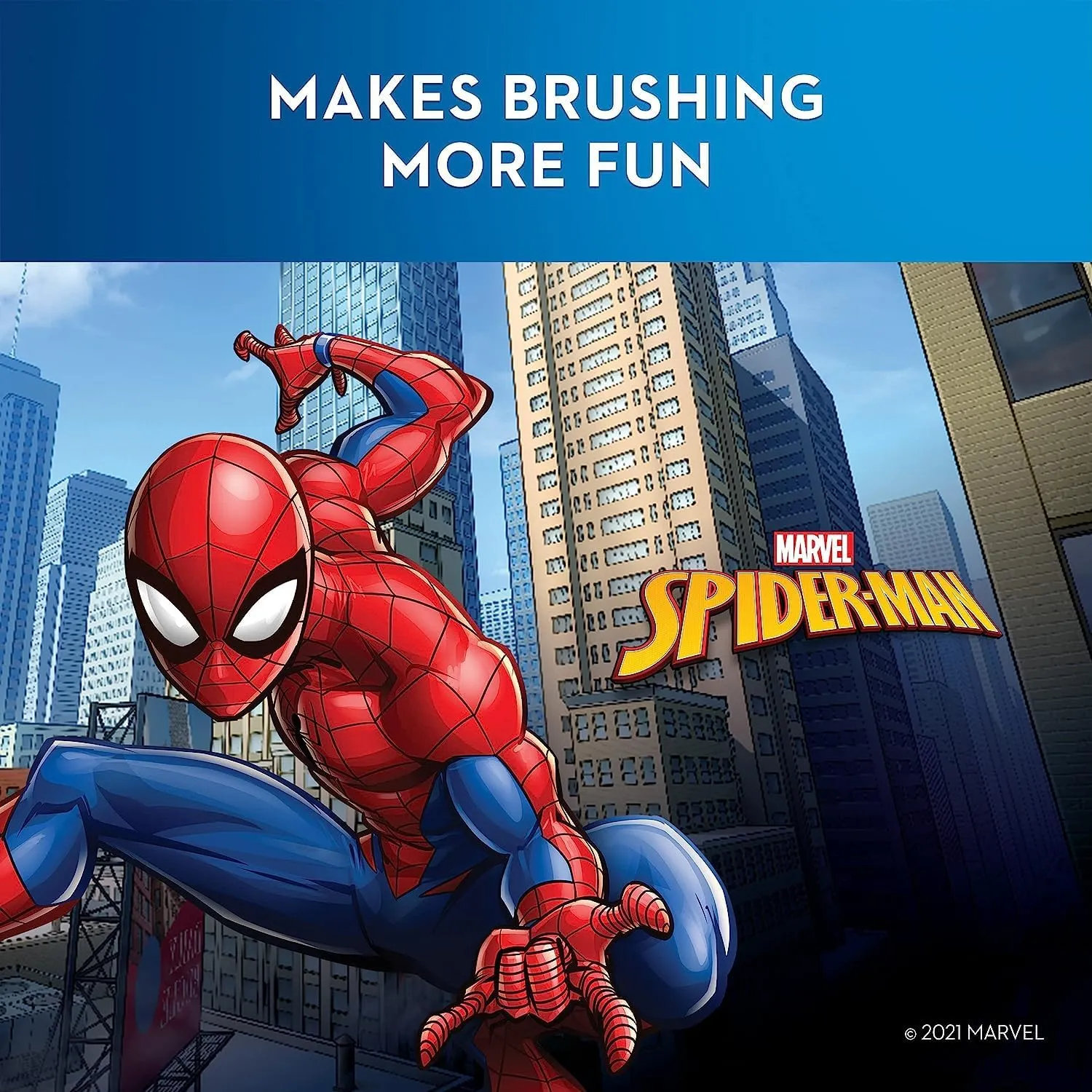 Oral-B Kids Electric Toothbrush Featuring Marvel's Spiderman, for Kids 3 