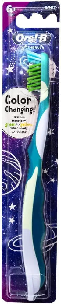 Oral-B Pro-Health Junior CrossAction Galaxy Toothbrush, Ages 6 , Soft - Pack of 6