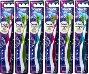 Oral-B Pro-Health Junior CrossAction Galaxy Toothbrush, Ages 6 , Soft - Pack of 6
