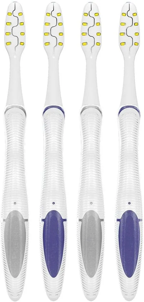 Oral-B Pulsar Vibrating Bristles Toothbrush, Medium, 4 Pack (Colors May Vary)