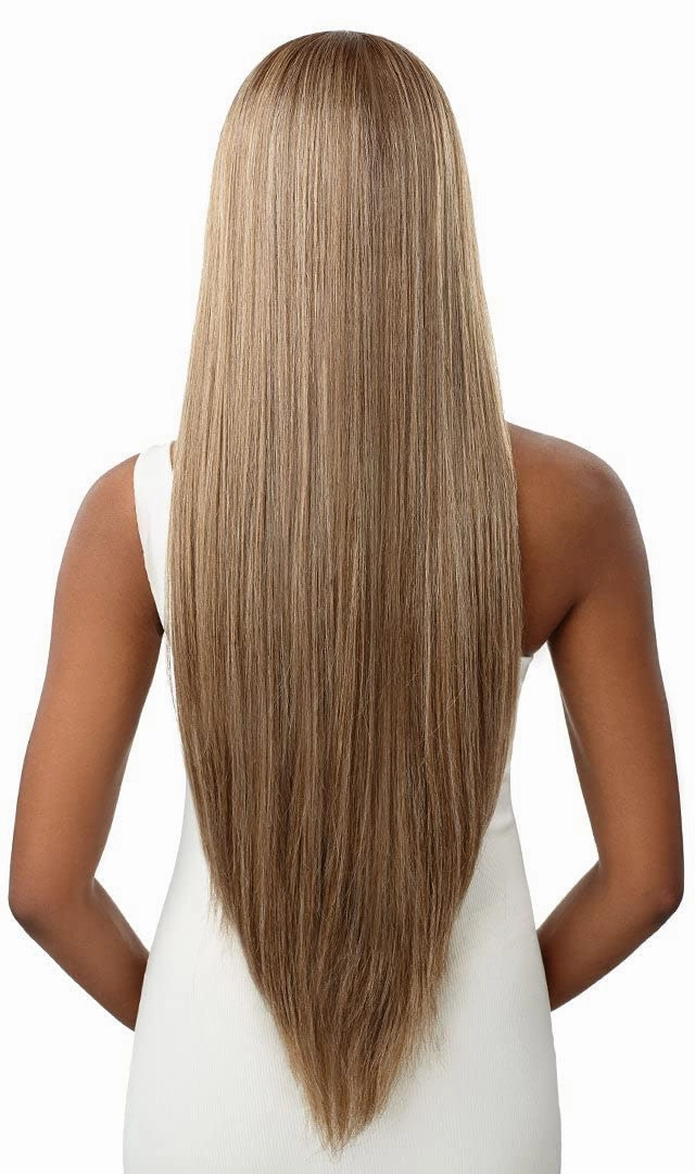Outre HD Lace Front Wig Sleek Lay Part Elmirah 34" (DR4/CRMBL)