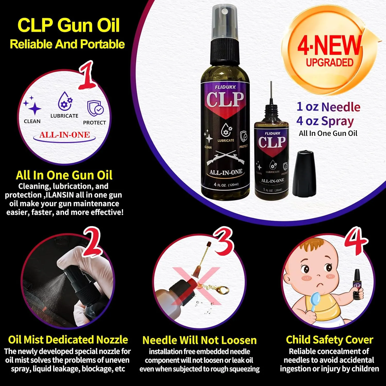 Oversized Mat/ 12Ga /9mm / 5.56mm Bore Cleaner  CLP Oil Gun Cleaning Kit,Gun Cleaning Supplies with Gun Snake,Gun Cleaning Patches,6-inch Swab,Gun Brushes,Cleaning Pick,Gun Cloth,Pad