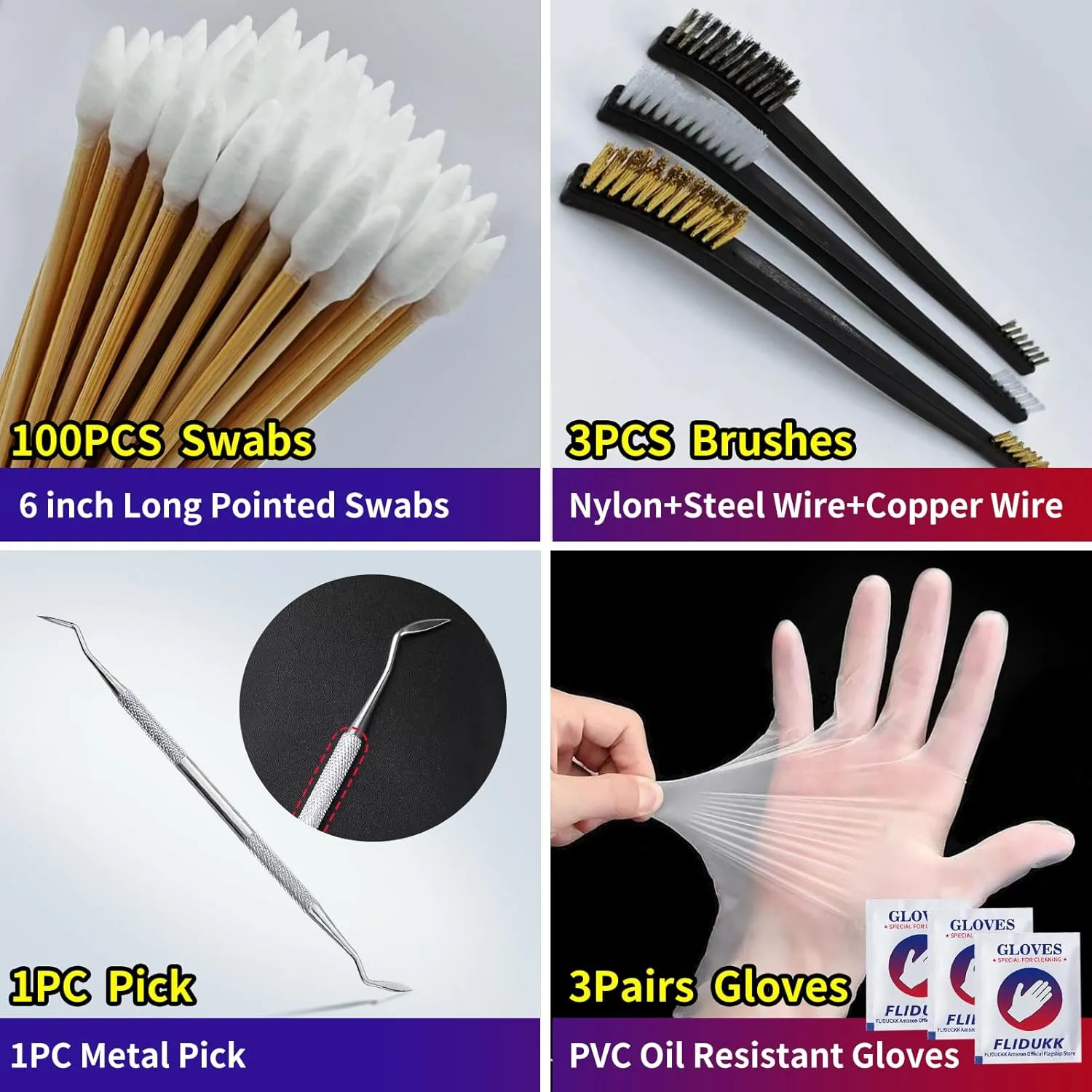Oversized Mat/ 12Ga /9mm / 5.56mm Bore Cleaner  CLP Oil Gun Cleaning Kit,Gun Cleaning Supplies with Gun Snake,Gun Cleaning Patches,6-inch Swab,Gun Brushes,Cleaning Pick,Gun Cloth,Pad