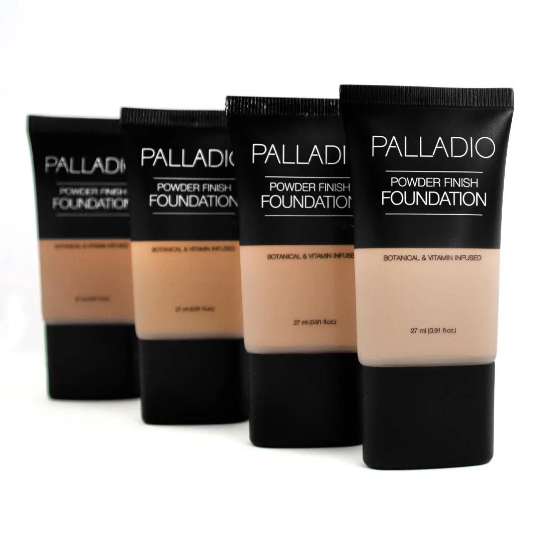 Palladio Powder Finish Liquid Foundation, Natural Matte Appearance, Reduces Fine Lines, Covers Large Pores, Hides Imperfections, All Day Wear, Sheer to Medium Coverage, Ivory
