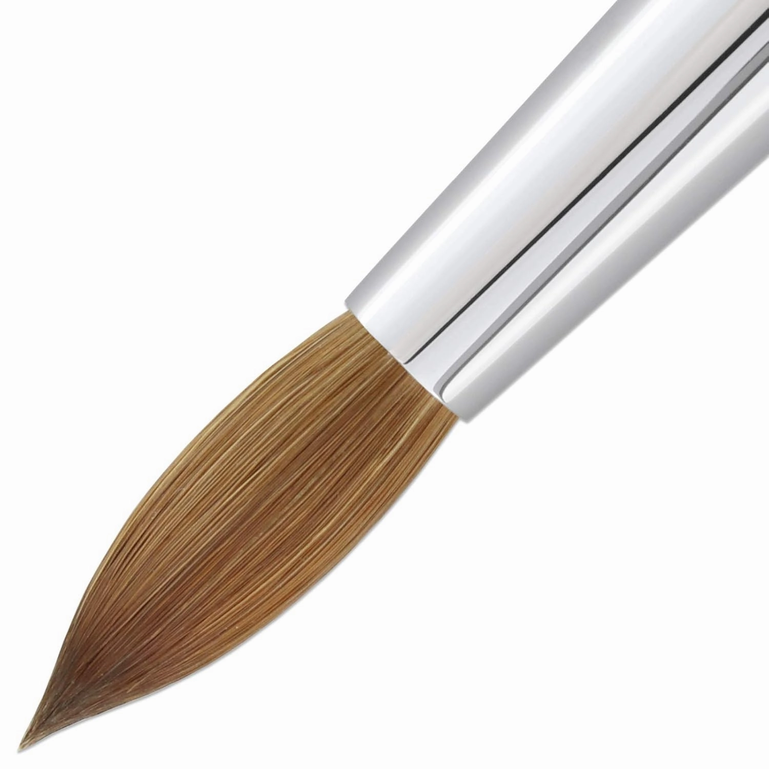 pana USA Acrylic Nail Brush100% Pure Kolinsky Hair Mahogany Wood Handle with Silver Ferrule Round Shaped Style (Size # 10, Mahogany)