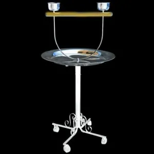 Parrot Bird Metal PLAYSTAND PP B 72 Toy cage Cages Toys Gym African Grey Conure (White)