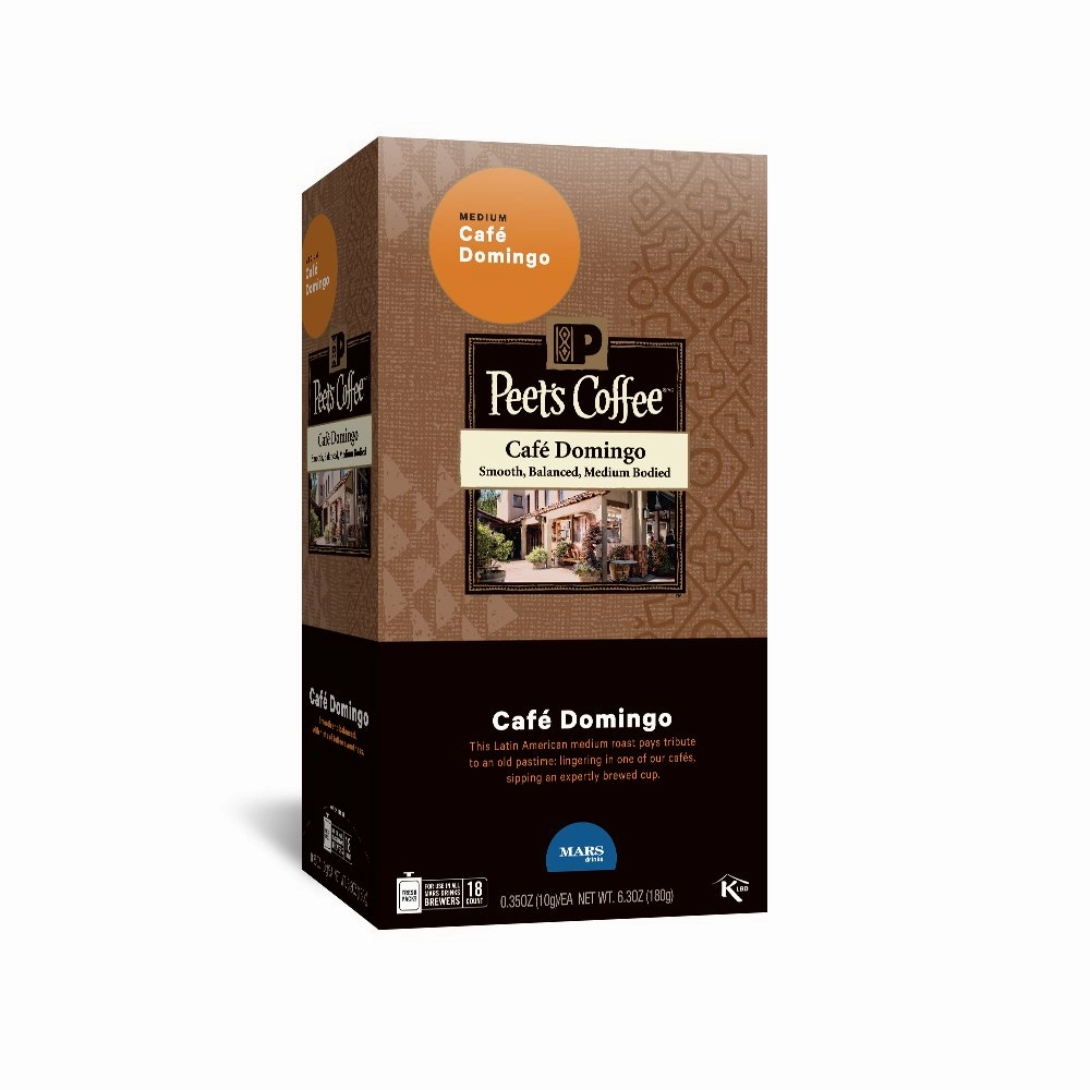 PEET'S COFFEE Café Domingo Single Serve Freshpack for MARS DRINKS FLAVIA Brewer, 18 Packets