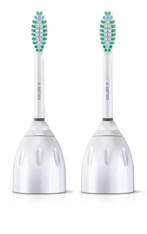 Philips Sonicare Genuine E-Series Replacement Toothbrush Heads, 2 Brush Heads, White, Frustration Free Packaging, HX7022/30
